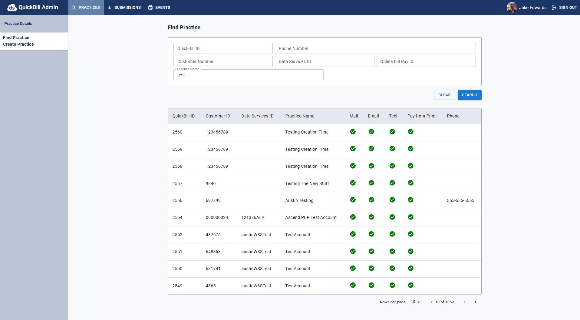 QuickBill Web Admin